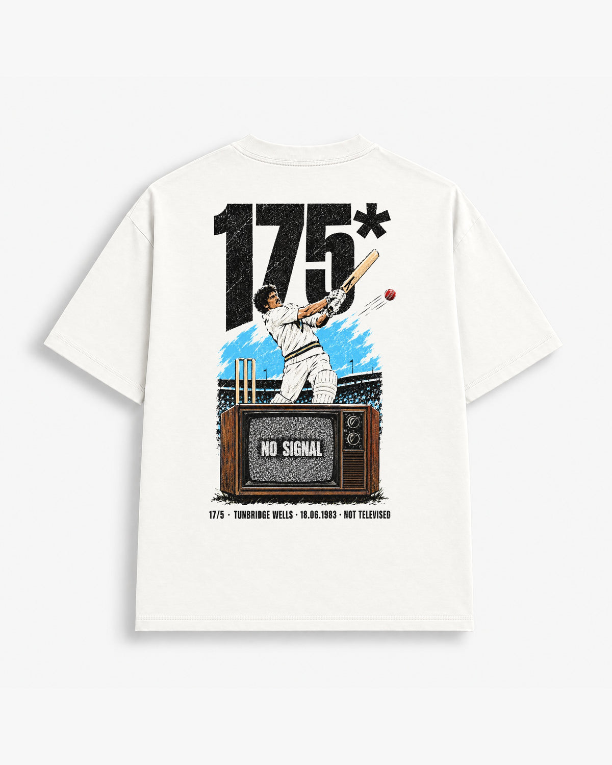 175* tee in Off White, back