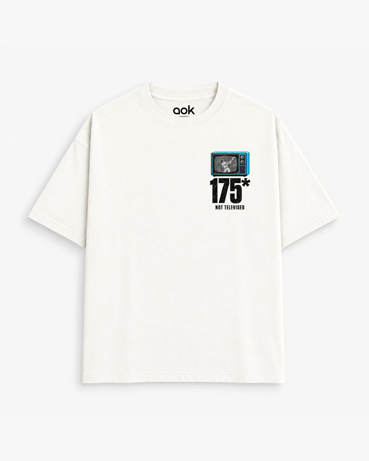 175* tee in Off White, front