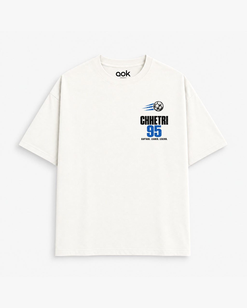 Chhetri 95 tee in Off White, front