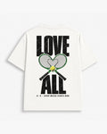 Love All tee in Off White, back