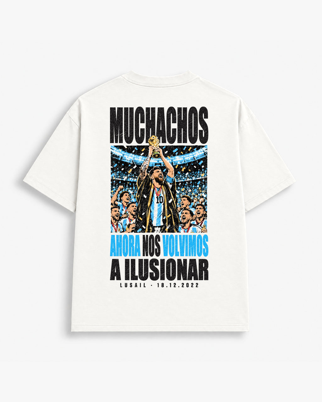 Muchachos tee in Off White, back