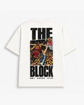The Block tee in Off White, back