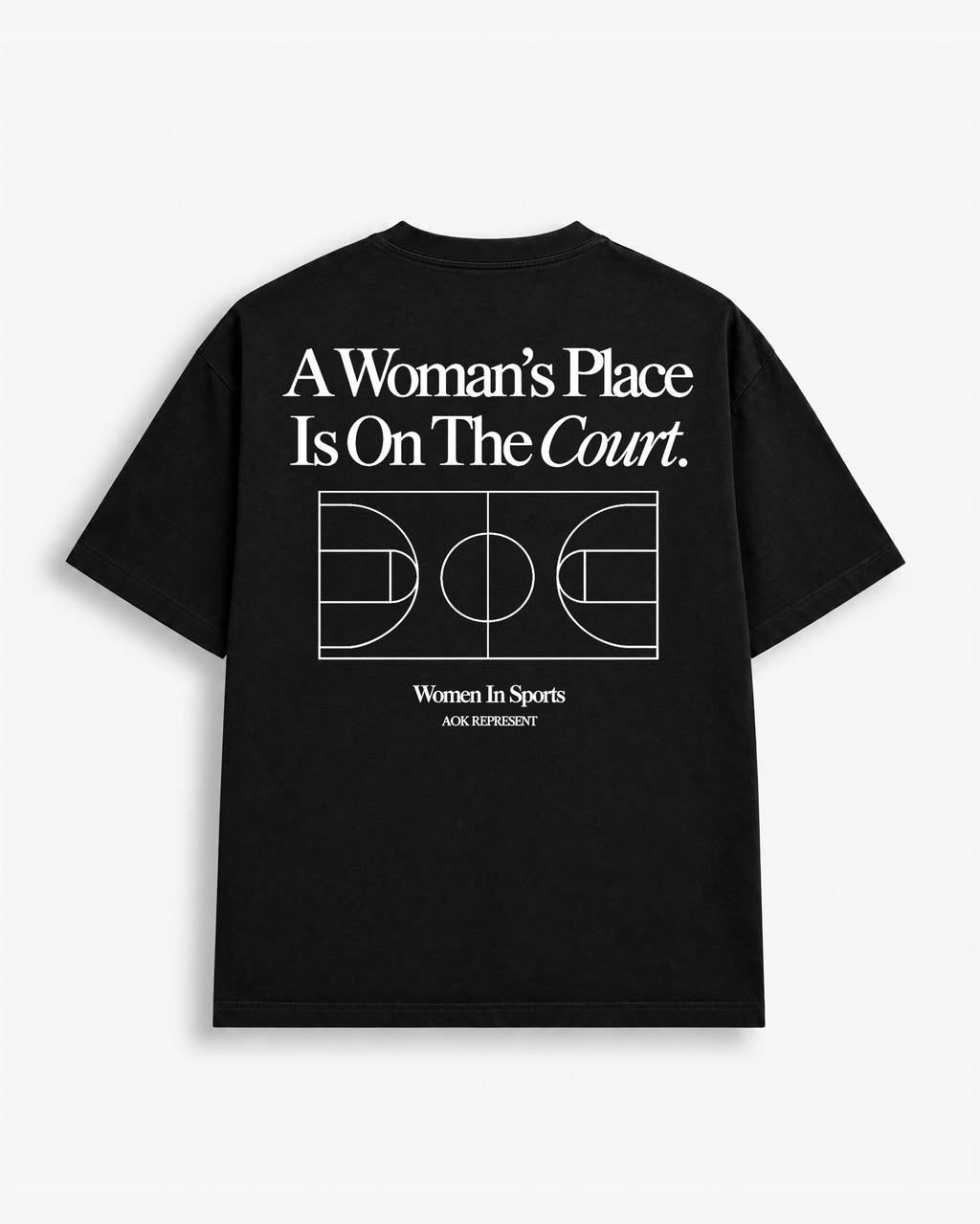 A Woman's Place Is On The Court in Studio Black
