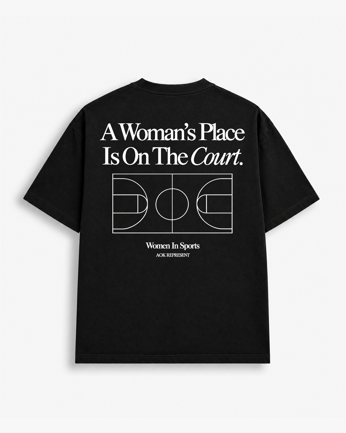 A Woman's Place Is On The Court in Studio Black