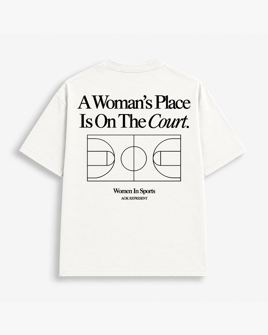 A Woman's Place Is On The Court in Off White