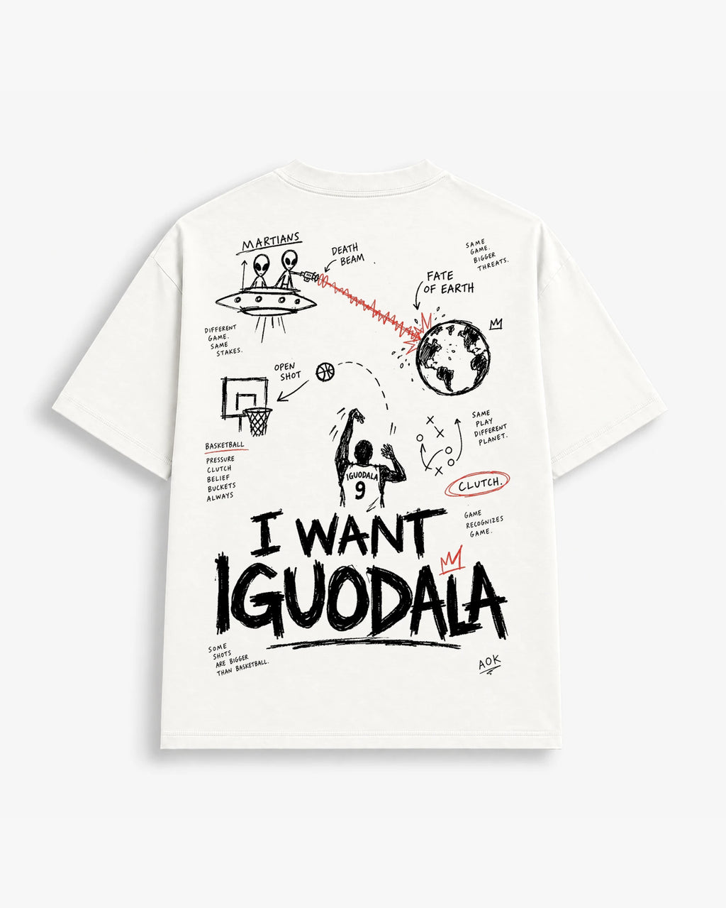 I Want Iguodala tee in Off White, back