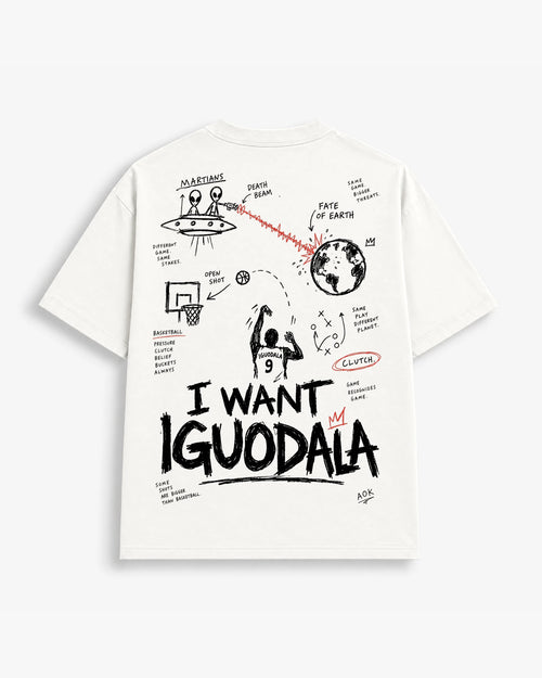 I Want Iguodala tee in Off White, back