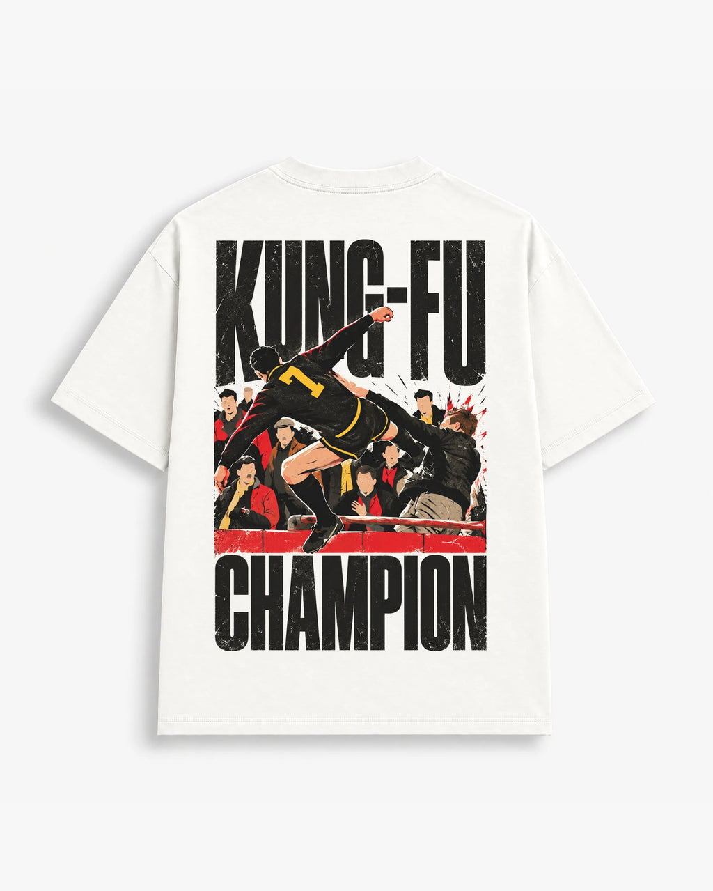 The Kung-Fu Champion tee in Off White, back