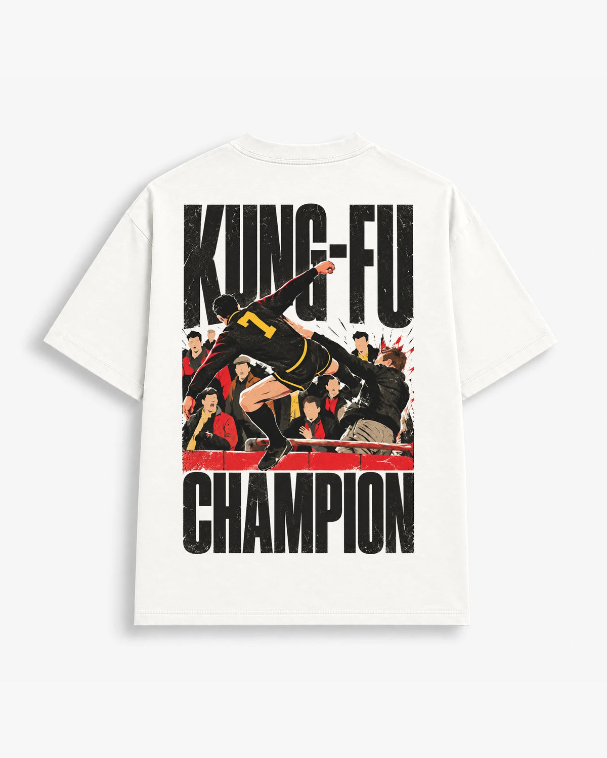 The Kung-Fu Champion tee in Off White, back