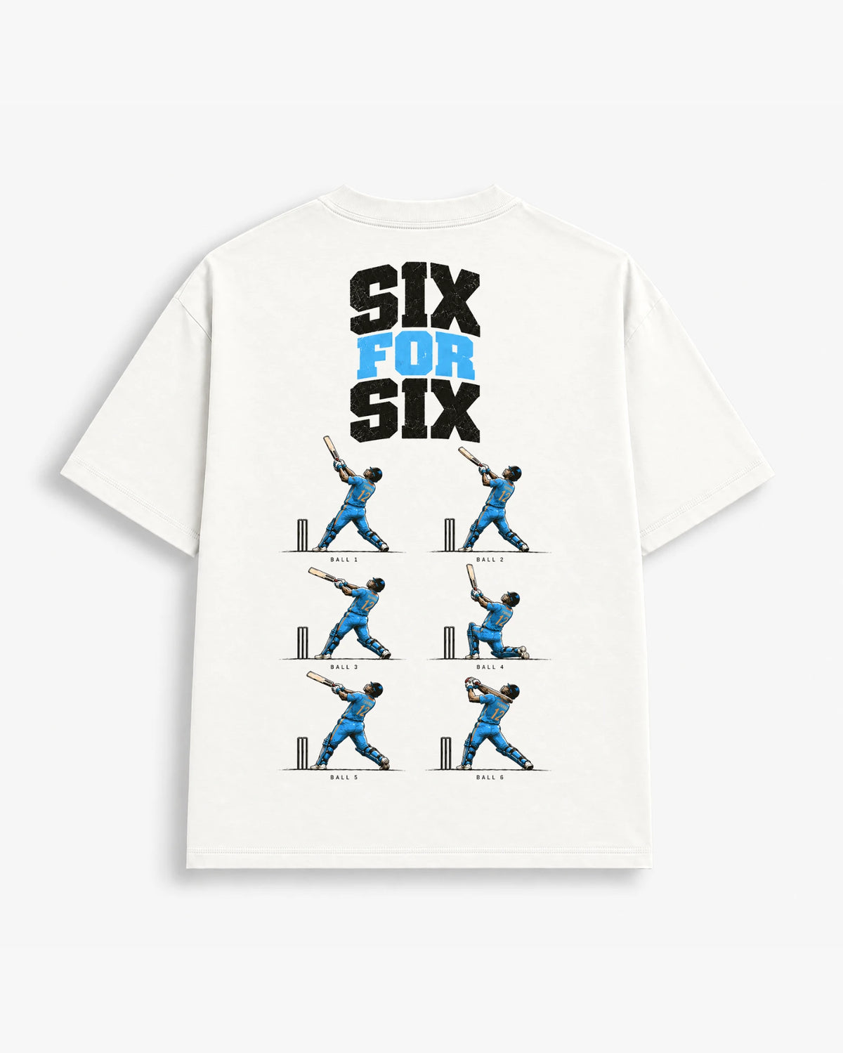 Six for Six tee in Off White, back