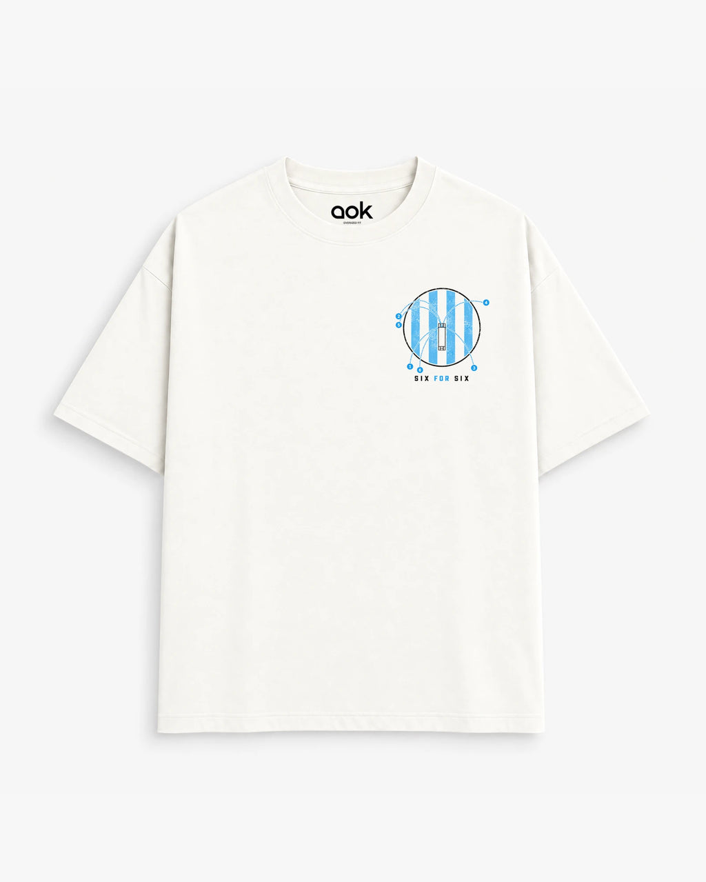 Six for Six tee in Off White, front